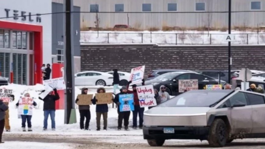 Tesla protestoları giderek artıyor: 9 kişi gözaltına alındı!