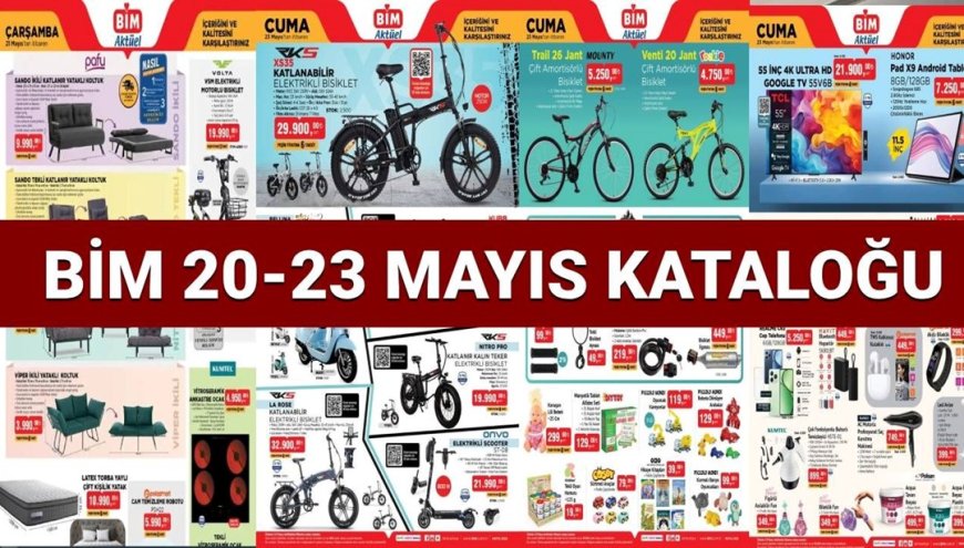 BİM aktüel 20-23 Mayıs: BİM aktüel katalogda bu hafta: Tablet, cep telefonu, televizyon ve mutfak gereçleri, koltuk ve yatak çeşitleri