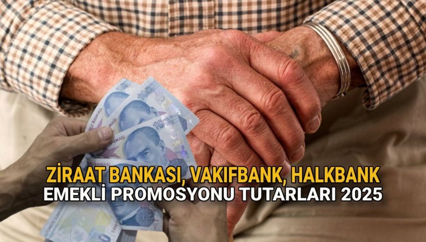 Güncel kamu bankaları emekli promosyonları 2025: Ziraat Bankası, Vakıfbank, Halkbank emekli maaşı promosyonu ne kadar?